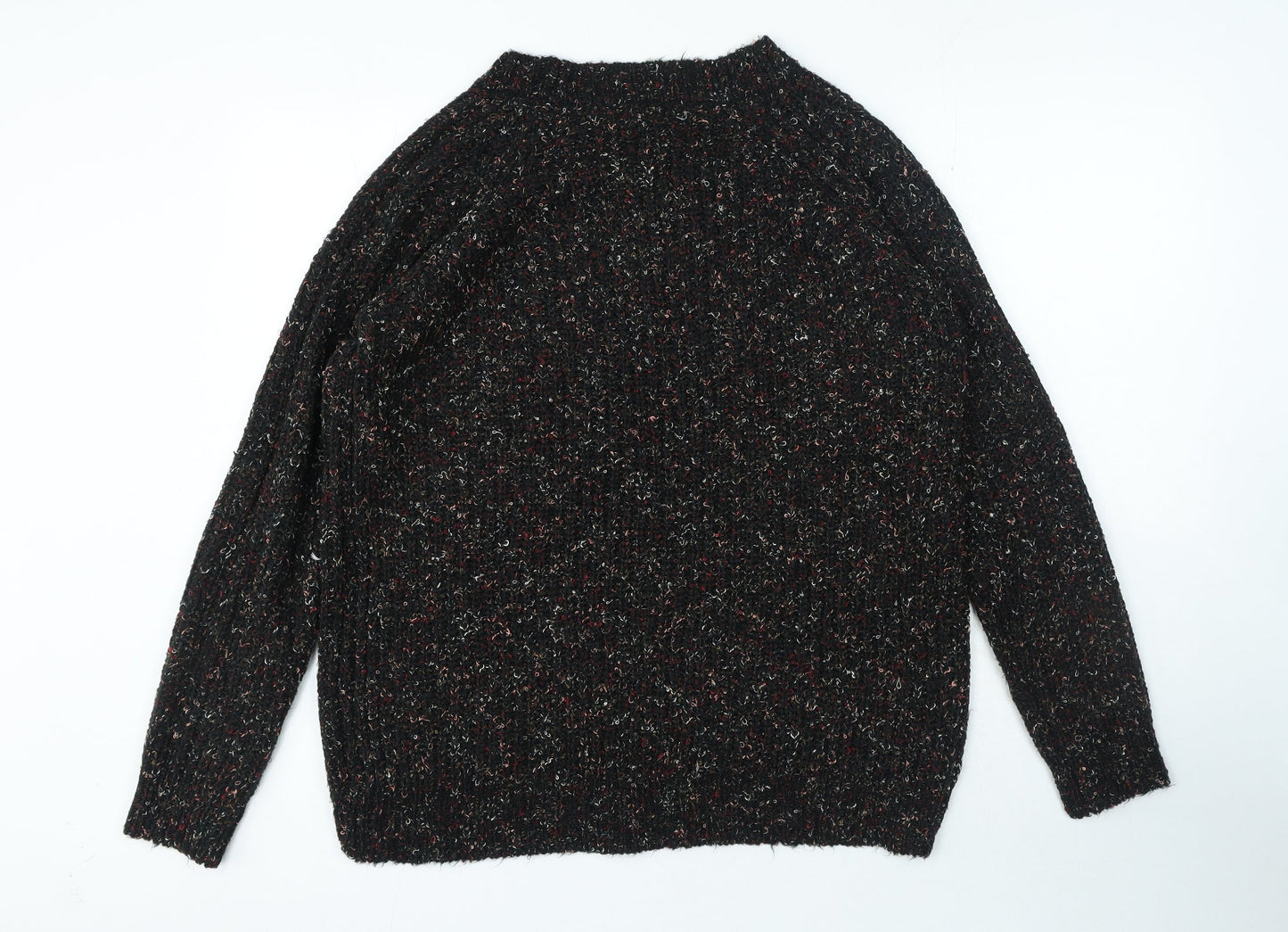 Papaya Womens Multicoloured Mock Neck Polyester Pullover Jumper Size L