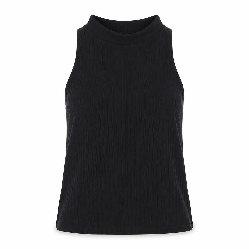 Marks & Spencer Womens Black Polyester Basic T-Shirt Size 6 High Neck
