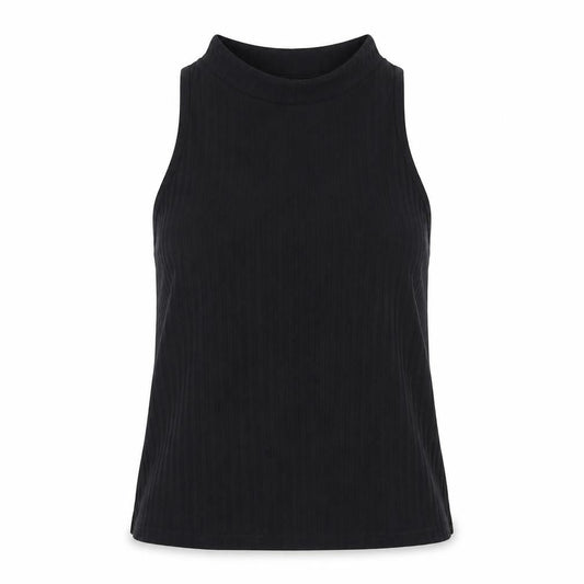 Marks and Spencer Womens Black Polyester Basic T-Shirt Size 6 High Neck