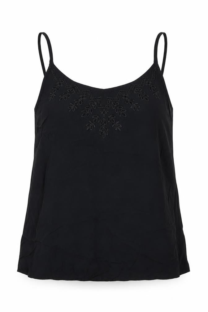 Classics Womens Black Polyester Camisole Blouse Size 18 Scoop Neck