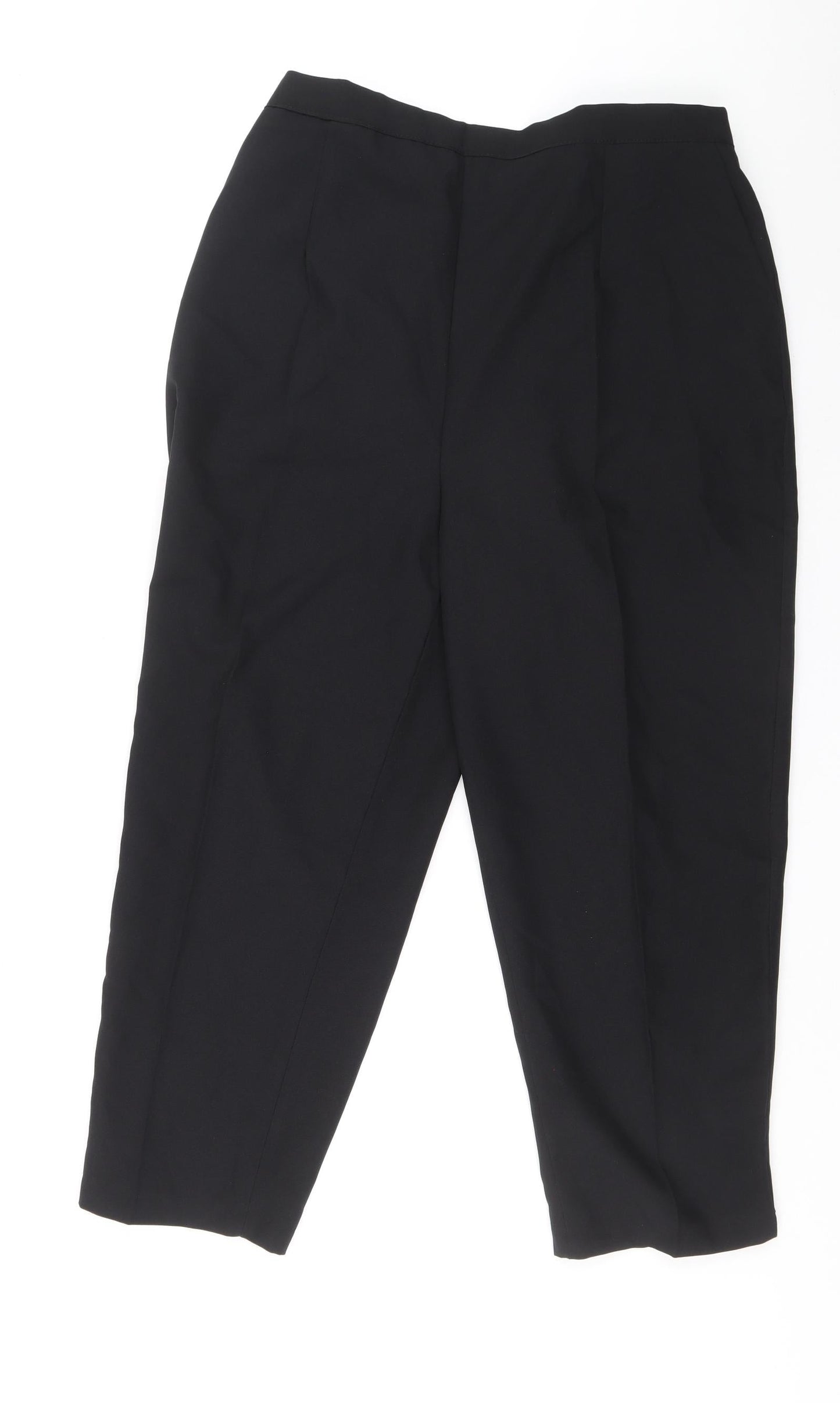 Preworn Womens Black Polyester Trousers Size 20 L36 in Regular