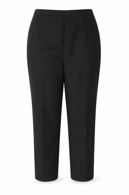 Preworn Womens Black Polyester Trousers Size 20 L36 in Regular