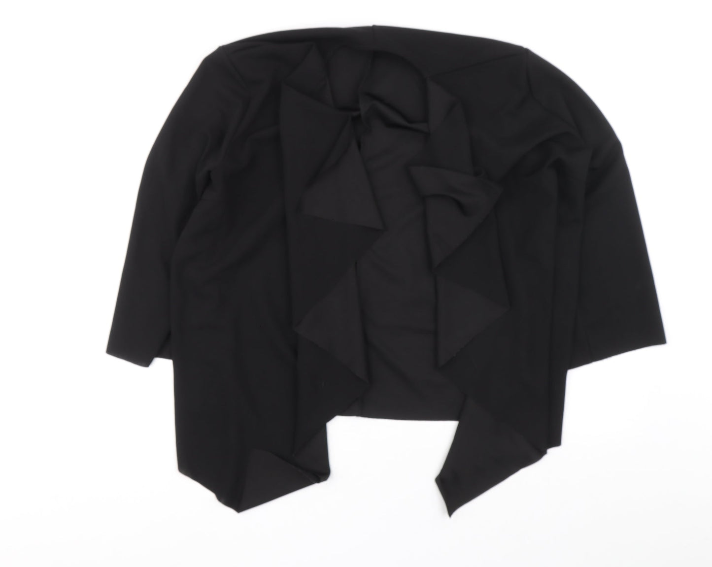 SHIEN Womens Black V-Neck Polyester Cardigan Jumper Size 14