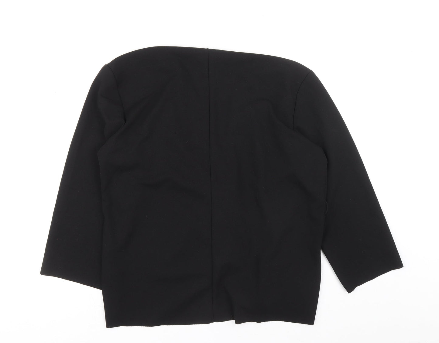 SHIEN Womens Black V-Neck Polyester Cardigan Jumper Size 14