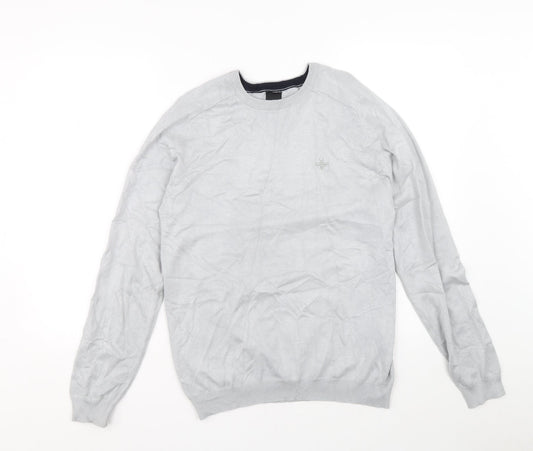 River Island Womens Grey Crew Neck Viscose Pullover Jumper Size M - Bee