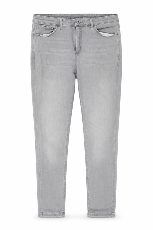 Marks & Spencer Womens Grey Cotton Skinny Jeans Size 12 L27 in Regular Zip