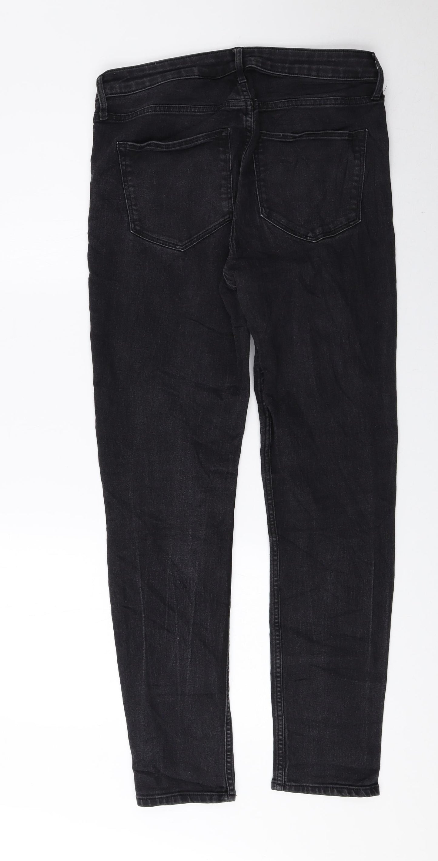 H&M Womens Black Cotton Skinny Jeans Size 30 in L26 in Regular Zip