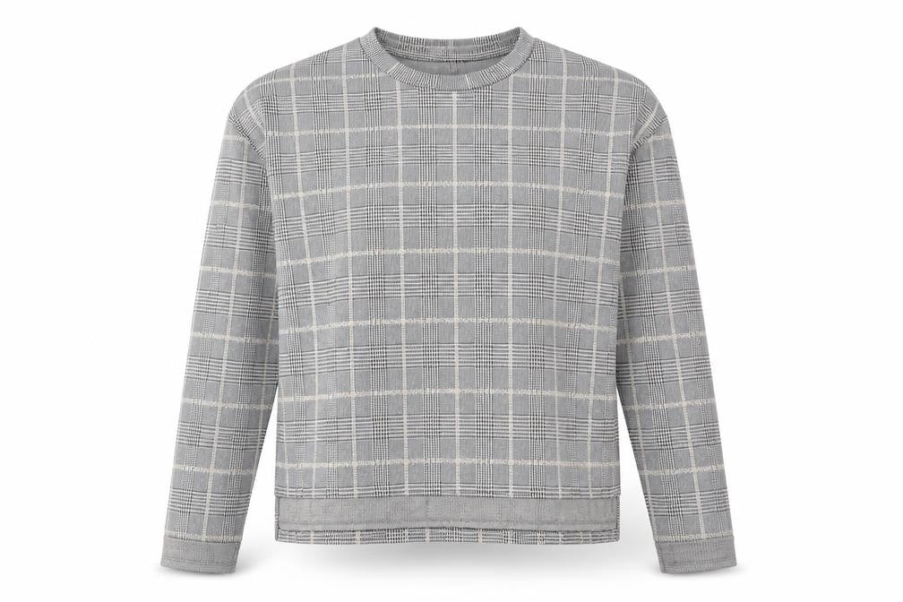 Primark Womens Grey Plaid Polyester Pullover Sweatshirt Size S Pullover