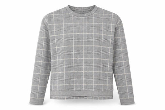 Primark Womens Grey Plaid Polyester Pullover Sweatshirt Size S Pullover