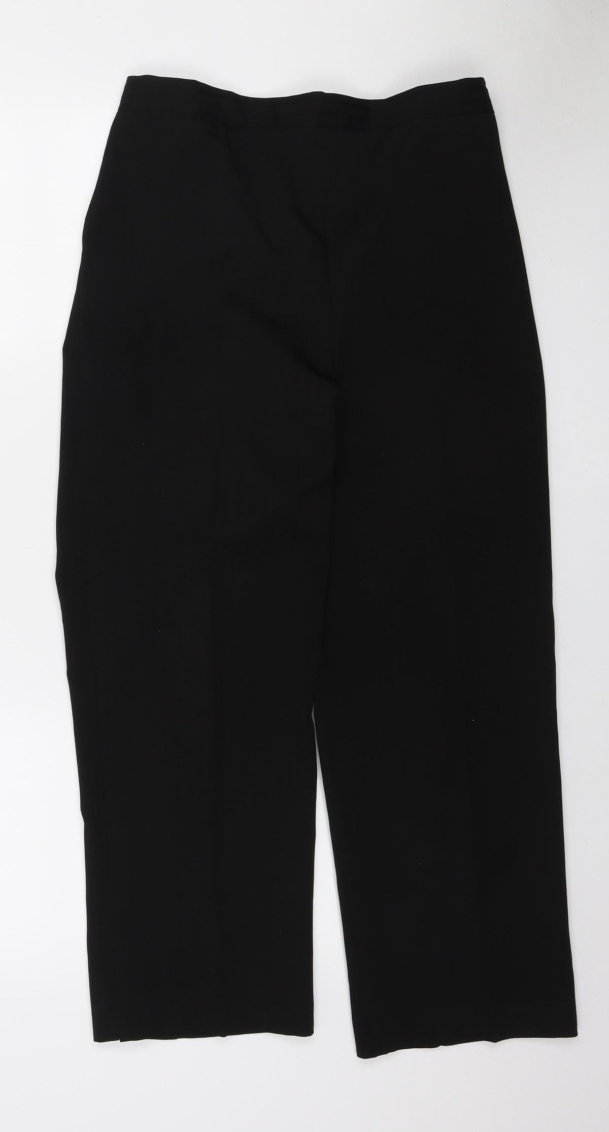 Preworn Womens Black Polyester Trousers Size 18 L25 in Regular
