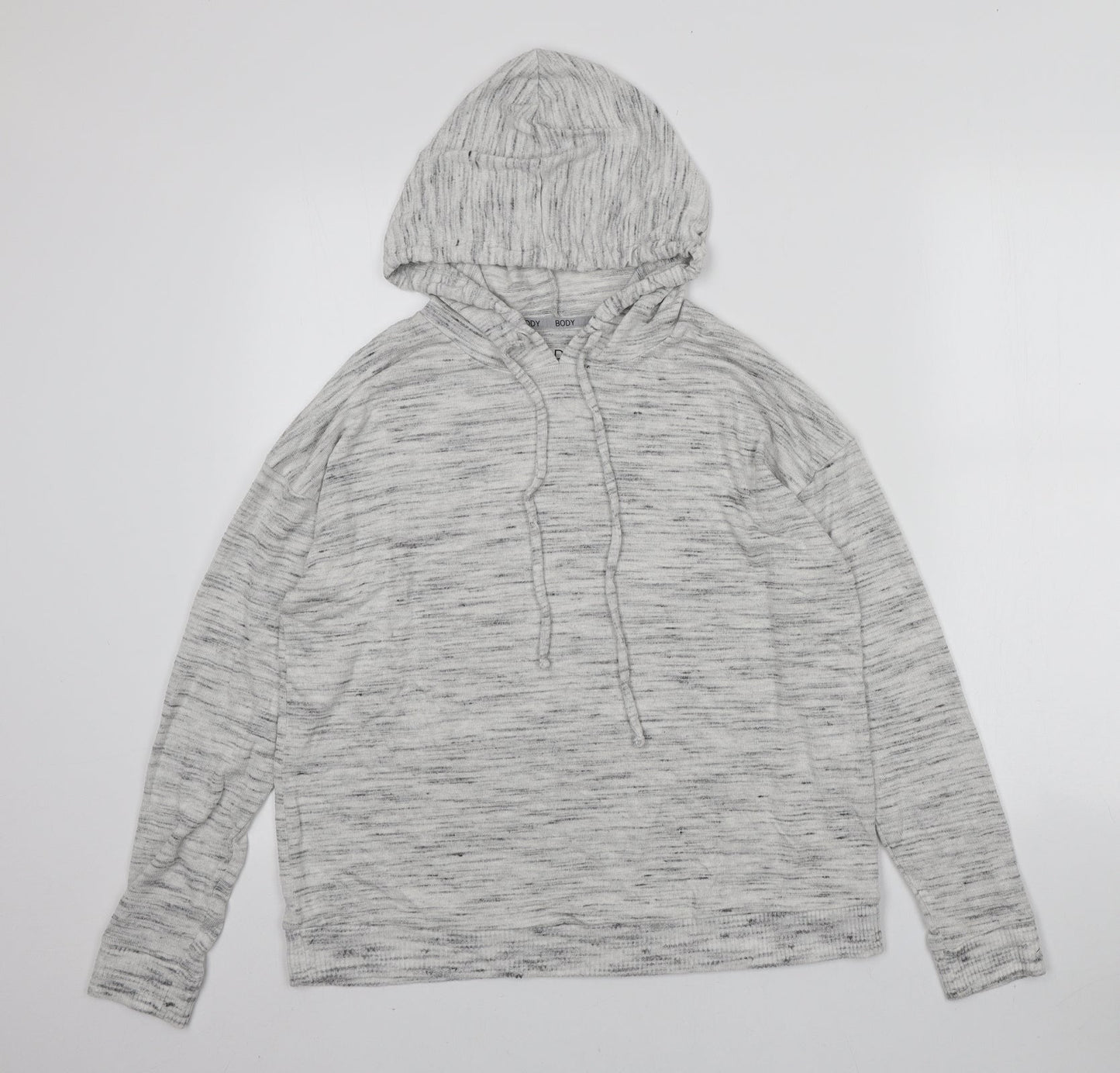 Marks and Spencer Womens Grey Polyester Pullover Hoodie Size 10 Pullover
