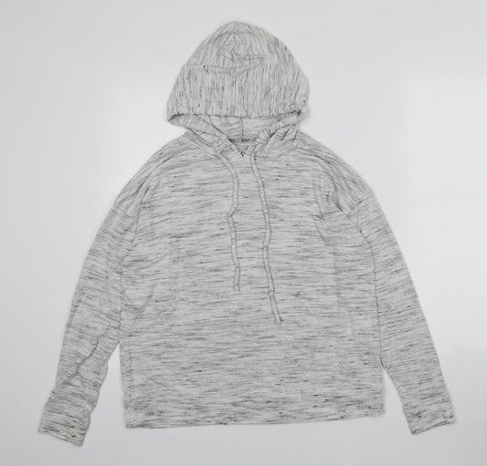 Marks and Spencer Womens Grey Polyester Pullover Hoodie Size 10 Pullover