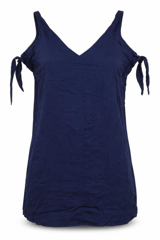 John Lewis Womens Blue Viscose Tank Dress Size S V-Neck Pullover - Bikini Cover Up