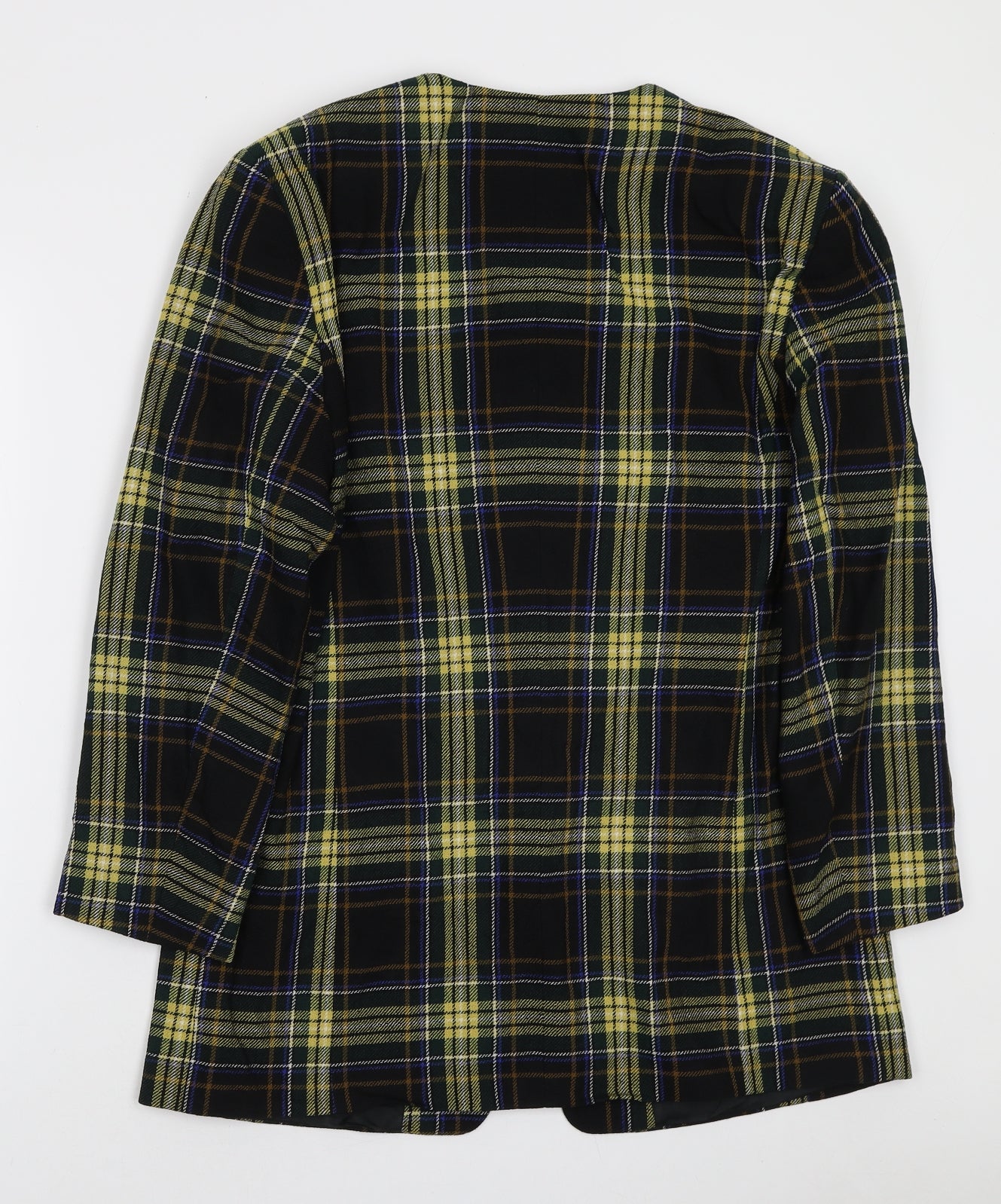 Gerry Weber Womens Black Plaid Jacket Blazer Size 10 Zip