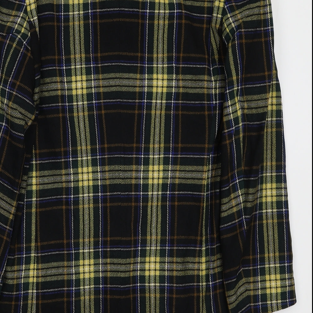 Gerry Weber Womens Black Plaid Jacket Blazer Size 10 Zip