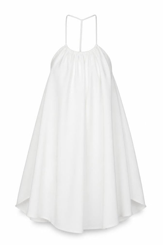 Zara Womens White Polyester Tank Dress Size S Halter Pullover