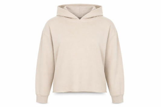 New Look Womens Beige Cotton Pullover Hoodie Size 14 Pullover