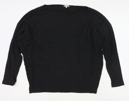 River Island Womens Grey Round Neck Polyester Pullover Jumper Size 12