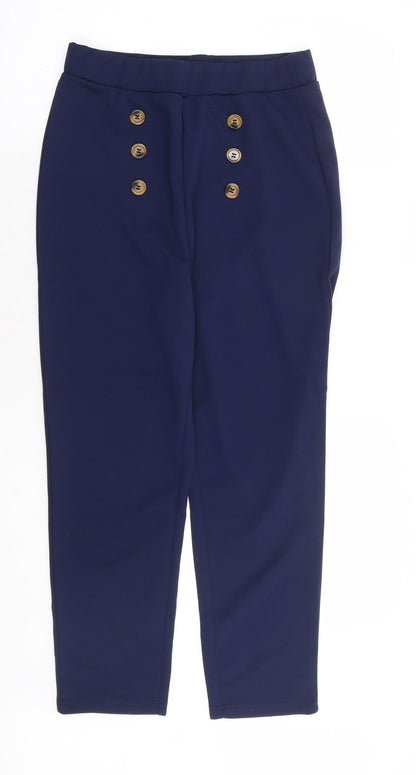 SHEIN Womens Blue Polyester Trousers Size M L25 in Regular