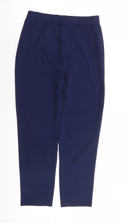 SHEIN Womens Blue Polyester Trousers Size M L25 in Regular