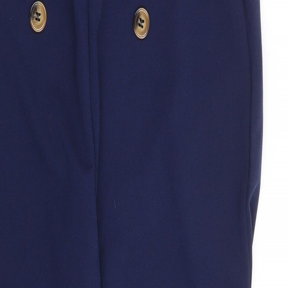SheIn Womens Blue Polyester Trousers Size M L25 in Regular