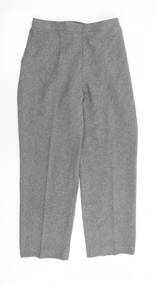 Emma Collection Womens Grey Polyester Trousers Size 16 L27 in Regular