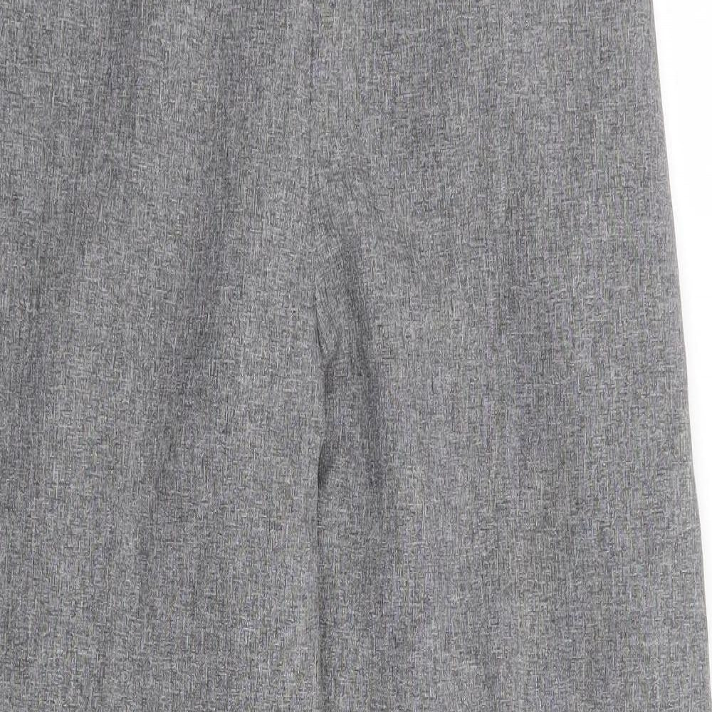 Emma Collection Womens Grey Polyester Trousers Size 16 L27 in Regular