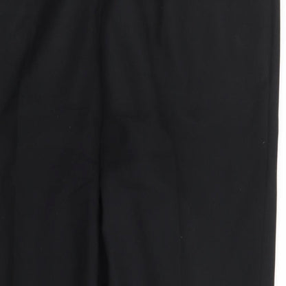 Preworn Womens Black Polyester Trousers Size 38 in L28 in Regular