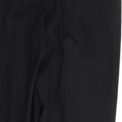 Preworn Womens Black Polyester Trousers Size 38 in L28 in Regular
