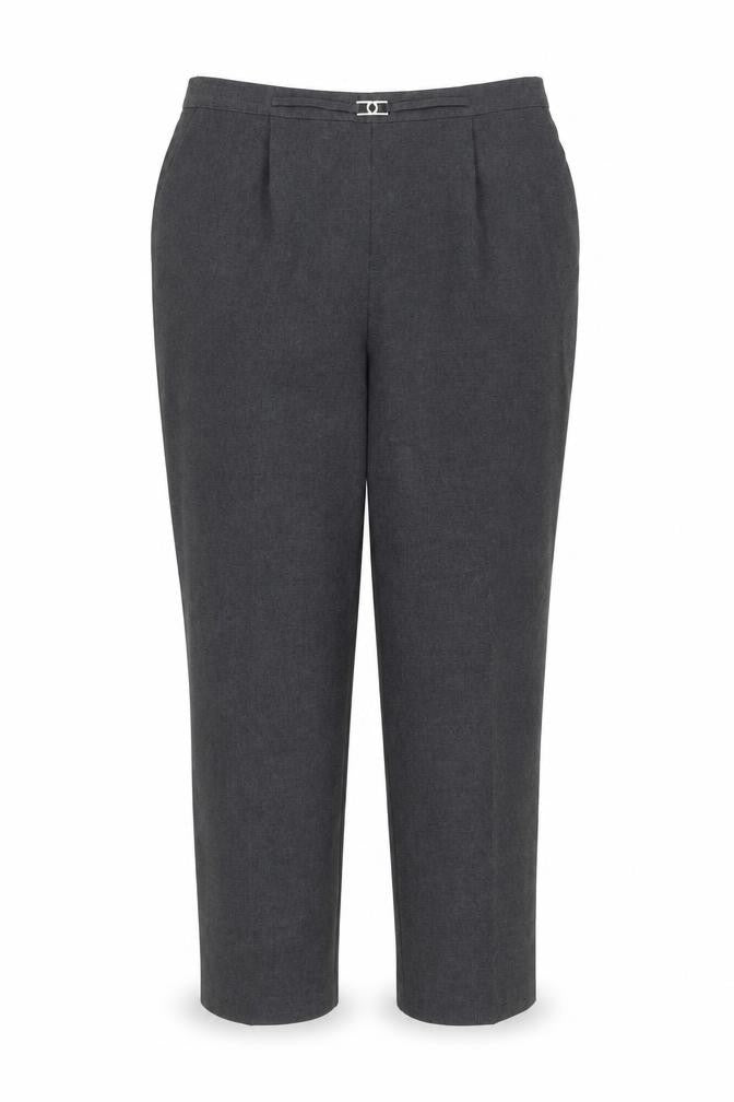 Mia Moda Womens Grey Polyester Trousers Size 20 L27 in Regular