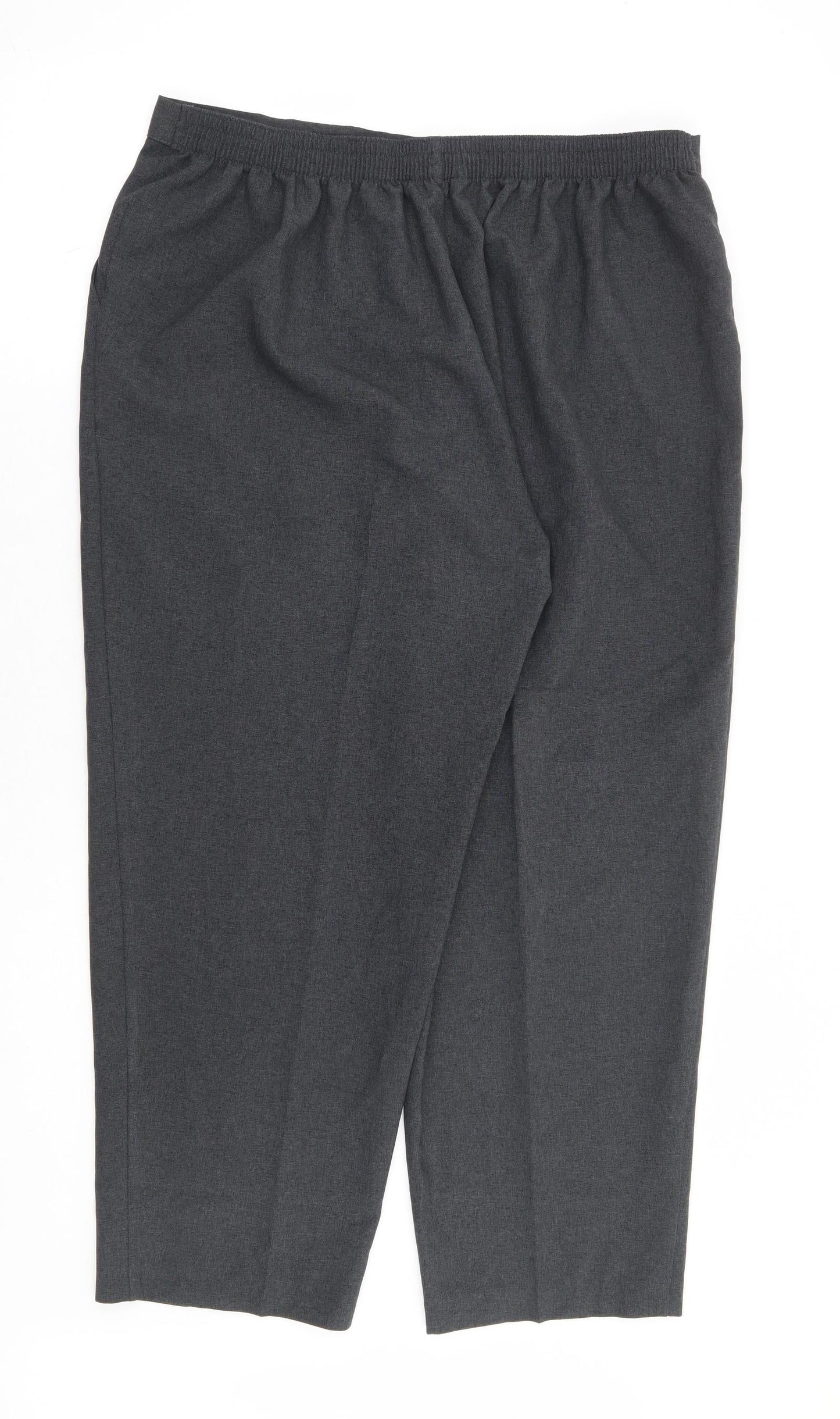 Mia Moda Womens Grey Polyester Trousers Size 20 L27 in Regular