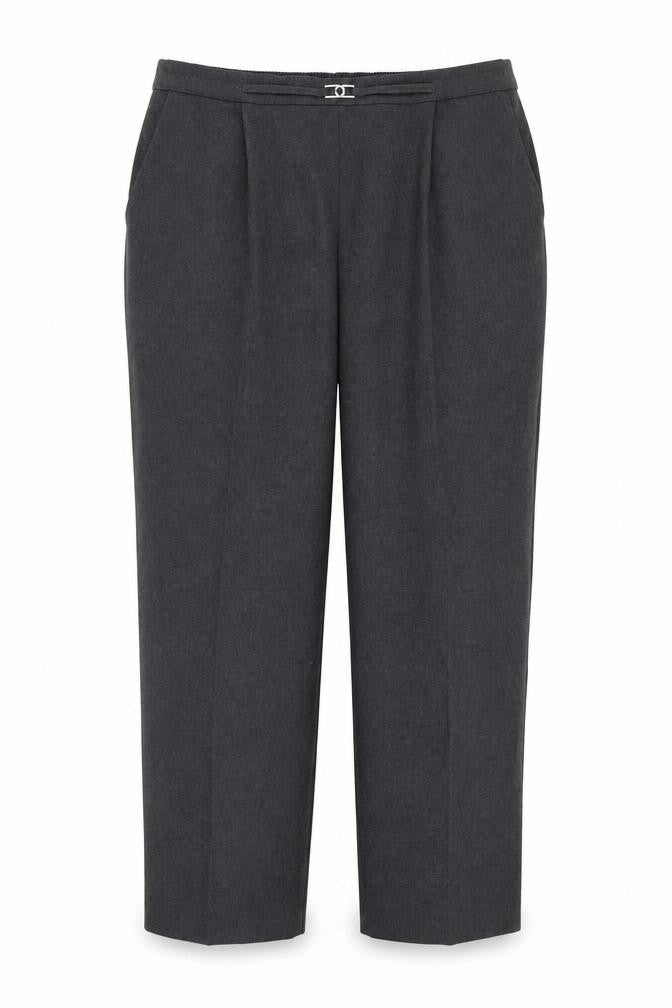 Mia Moda Womens Grey Polyester Trousers Size 20 L27 in Regular