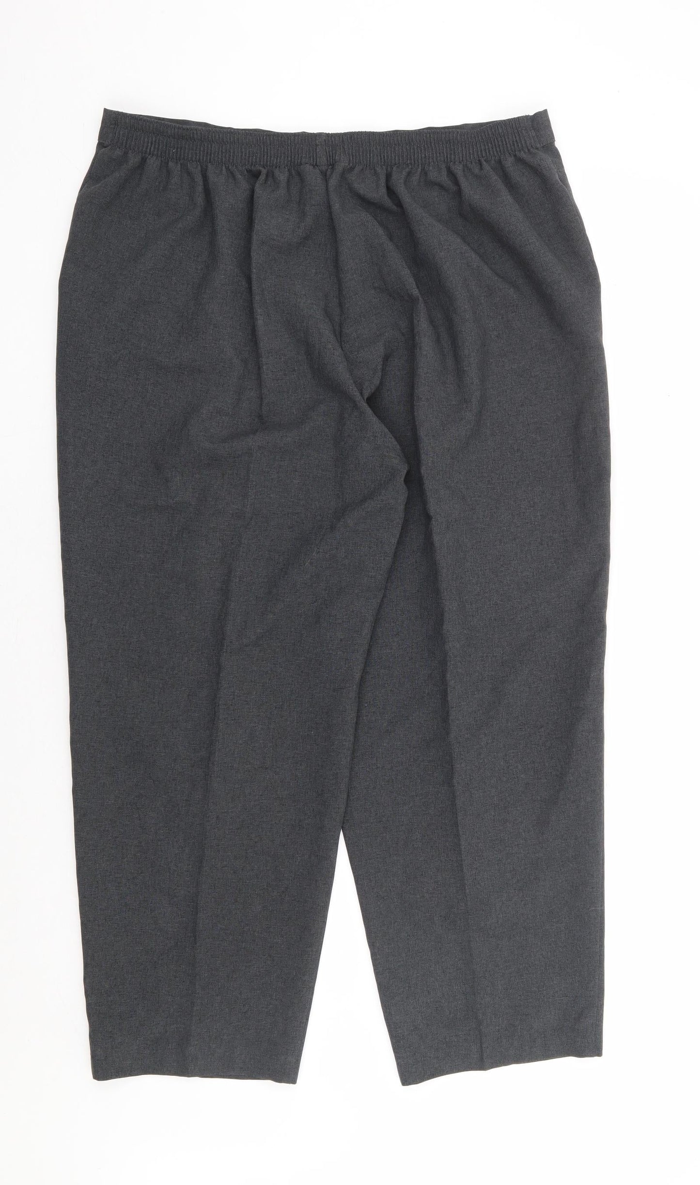 Mia Moda Womens Grey Polyester Trousers Size 20 L27 in Regular