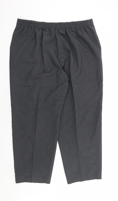 Mia Moda Womens Grey Polyester Trousers Size 20 L27 in Regular