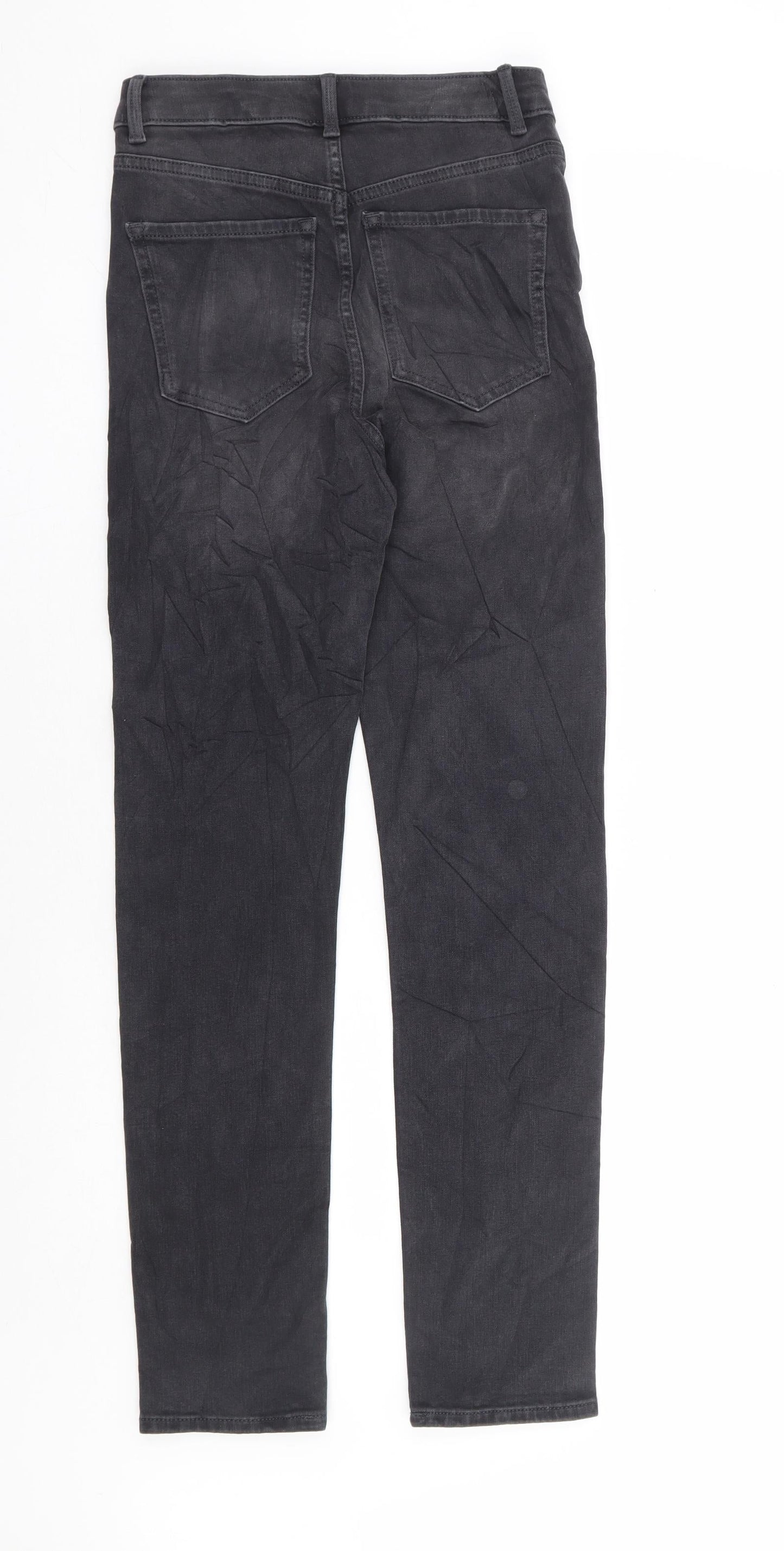 Marks and Spencer Womens Black Cotton Skinny Jeans Size 6 L29 in Regular Zip