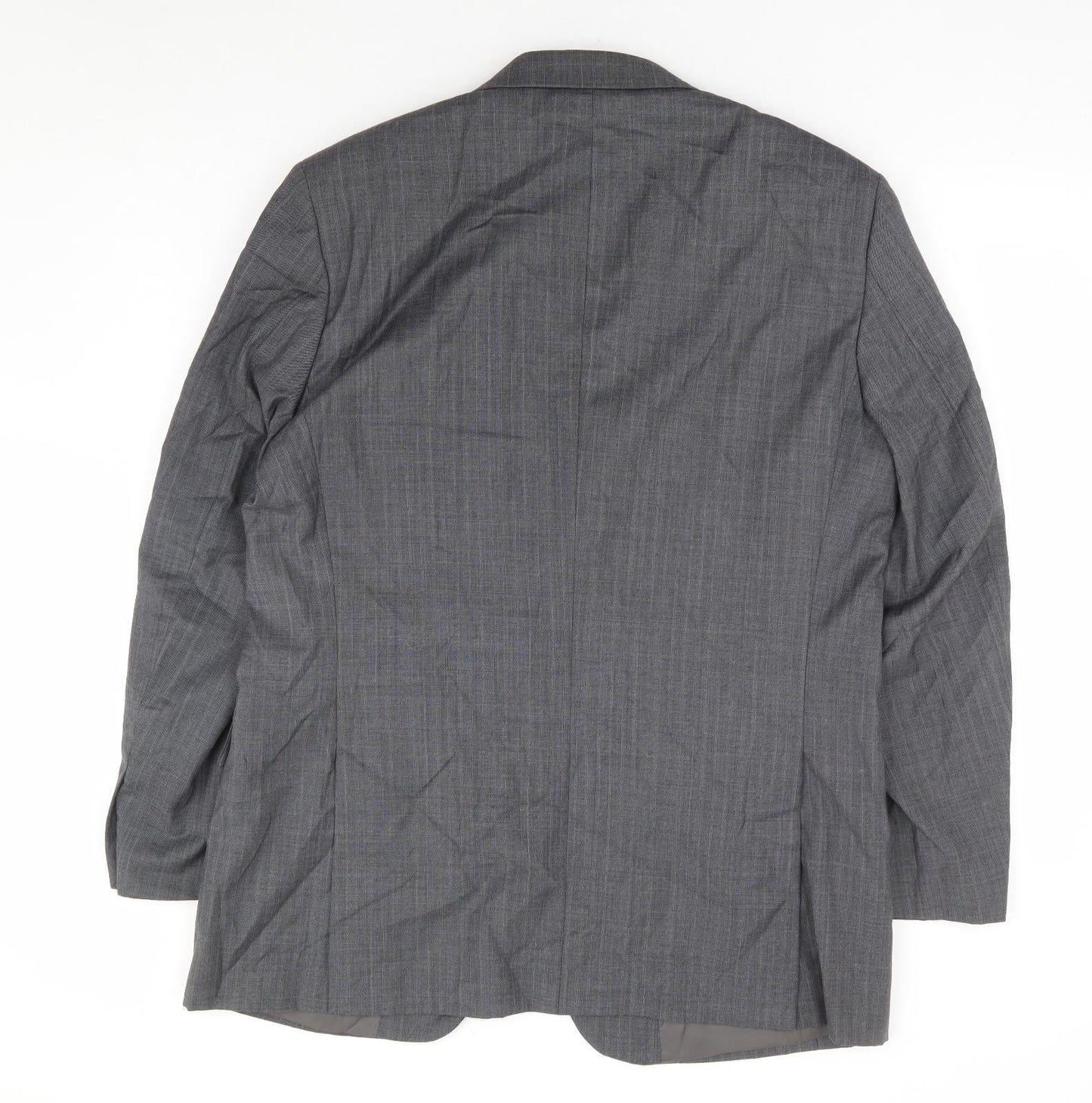 Brook Tavener Mens Grey Polyester Jacket Suit Jacket Size 40