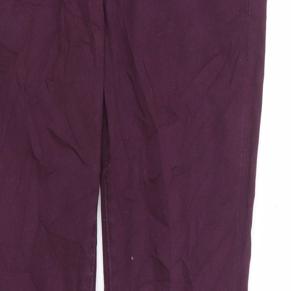 Warehouse Womens Purple Cotton Skinny Jeans Size 12 L29 in Regular Zip