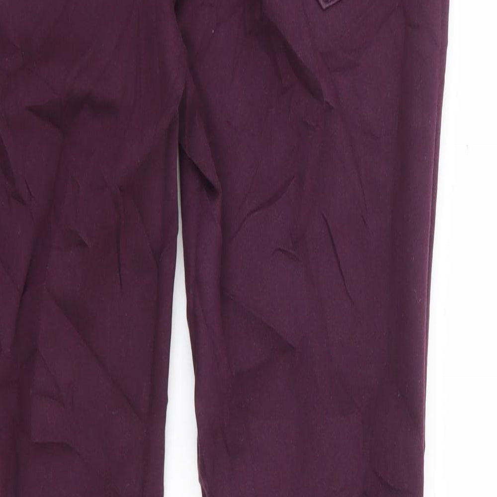 Warehouse Womens Purple Cotton Skinny Jeans Size 12 L29 in Regular Zip