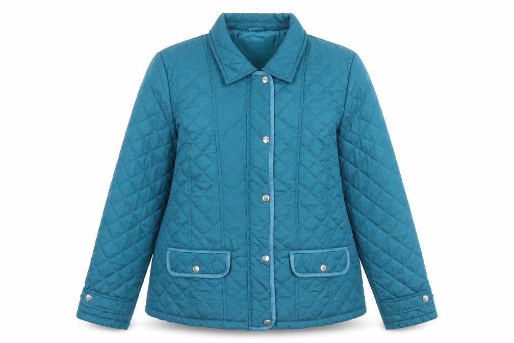 Originals Womens Blue Quilted Jacket Size 10 Zip