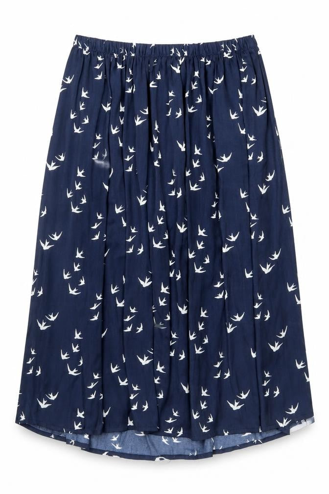 Gap Womens Blue Geometric Polyester A-Line Skirt Size S