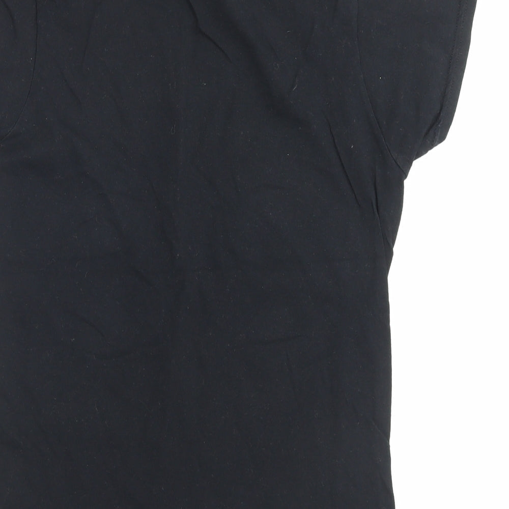 Gildan Womens Black Cotton Basic T-Shirt Size M Crew Neck - Mama Bear