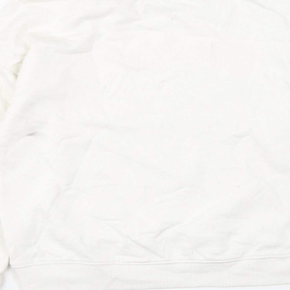 TU Girls White Cotton Pullover Sweatshirt Size 10 Years Pullover - Weekend