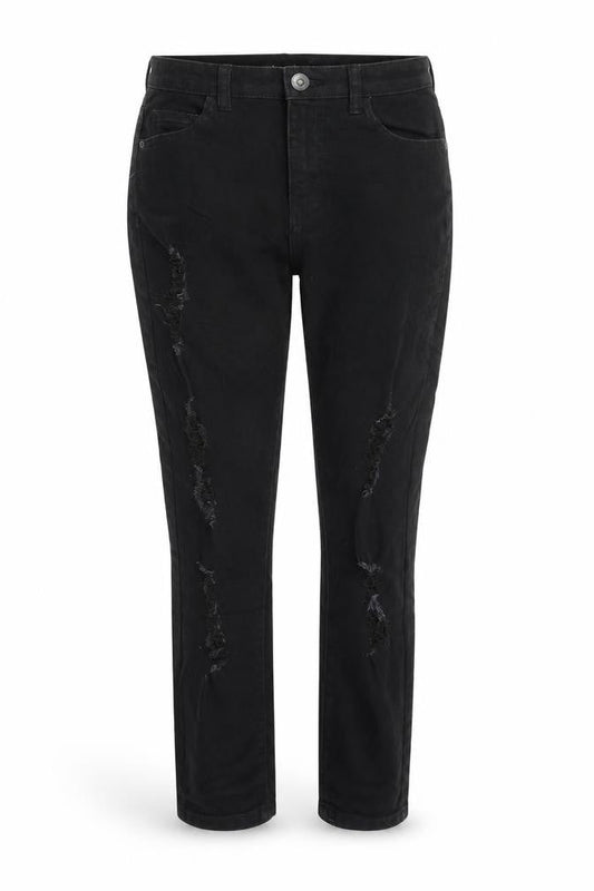 Boohoo Womens Black Cotton Skinny Jeans Size 6 L25 in Regular Zip