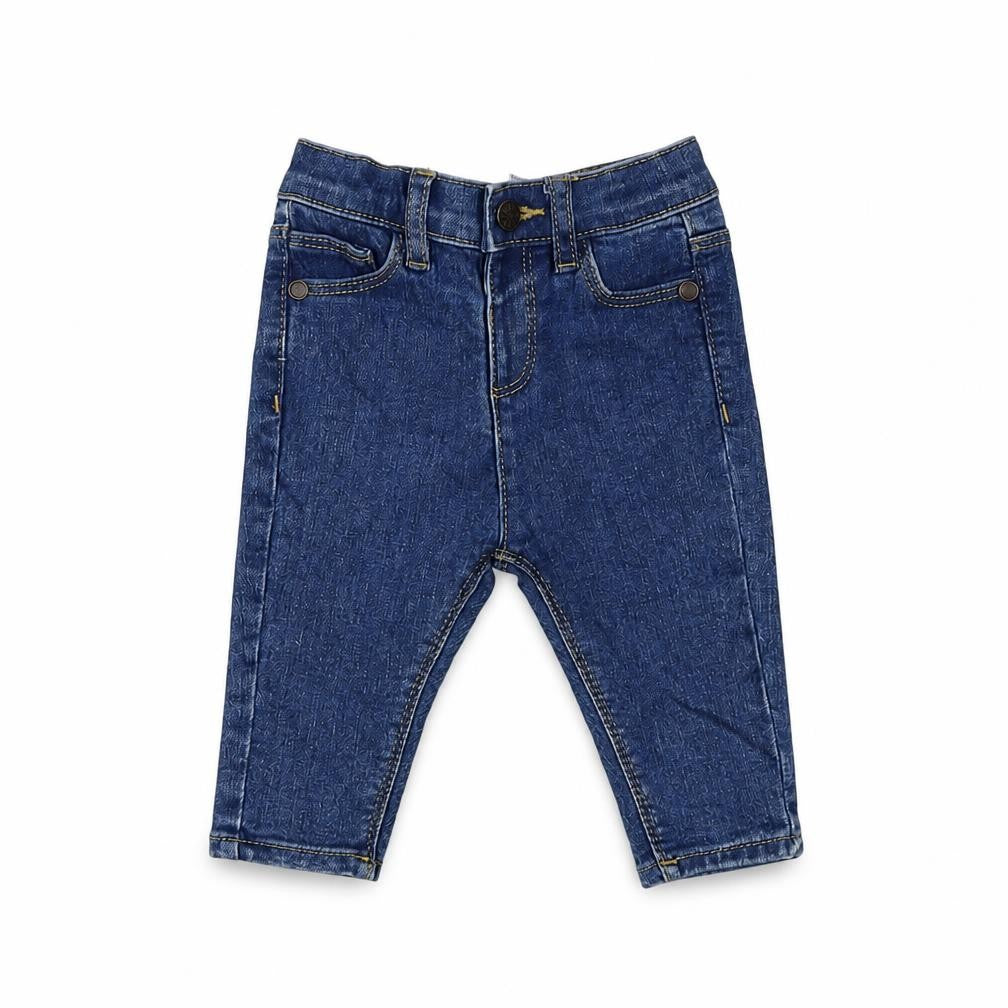 Marks & Spencer Girls Blue Cotton Capri Jeans Size 3-6 Months Button
