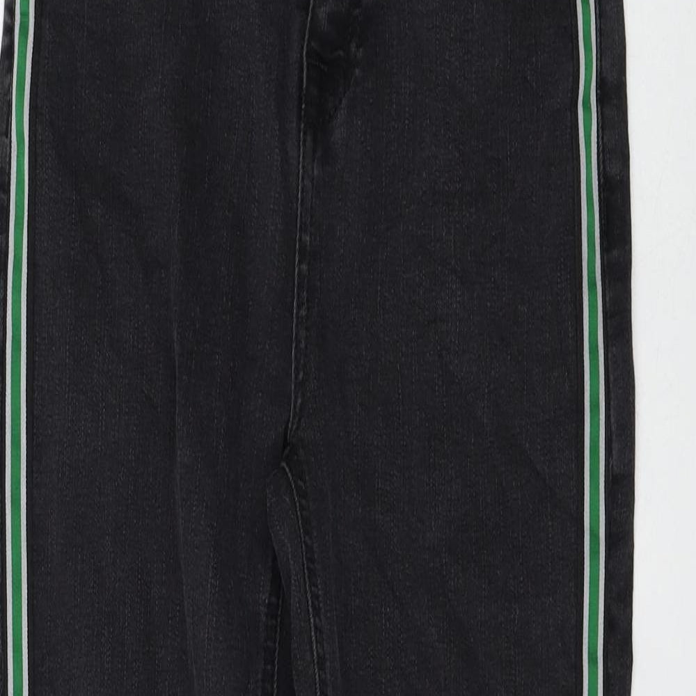 Marks and Spencer Womens Grey Cotton Skinny Jeans Size 8 L26 in Regular Zip