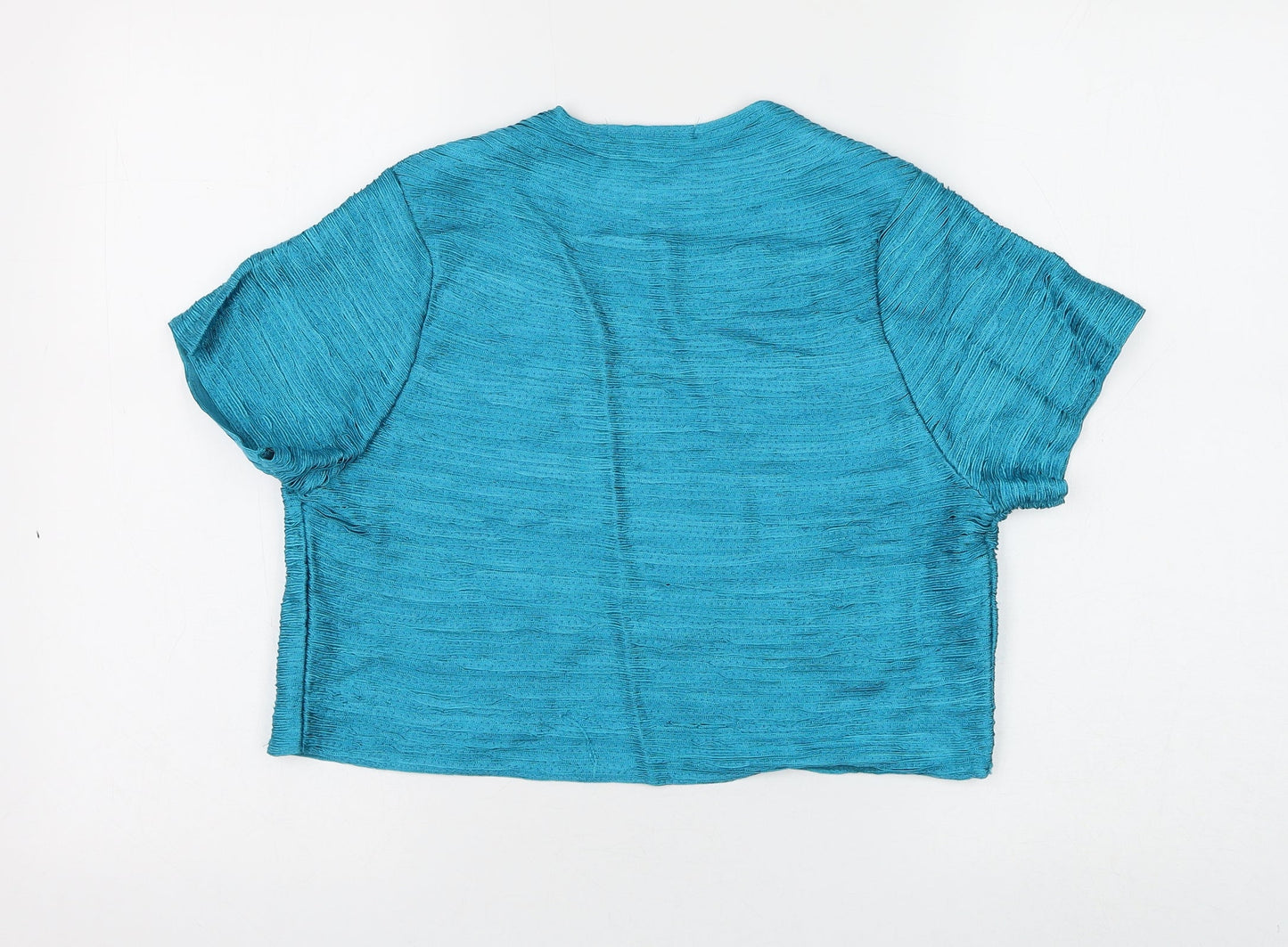Klass Womens Blue V-Neck Polyester Cardigan Jumper Size L