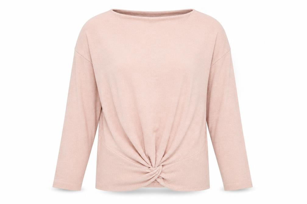 George Womens Pink Boat Neck Polyester Pullover Jumper Size 8 - Knot Front