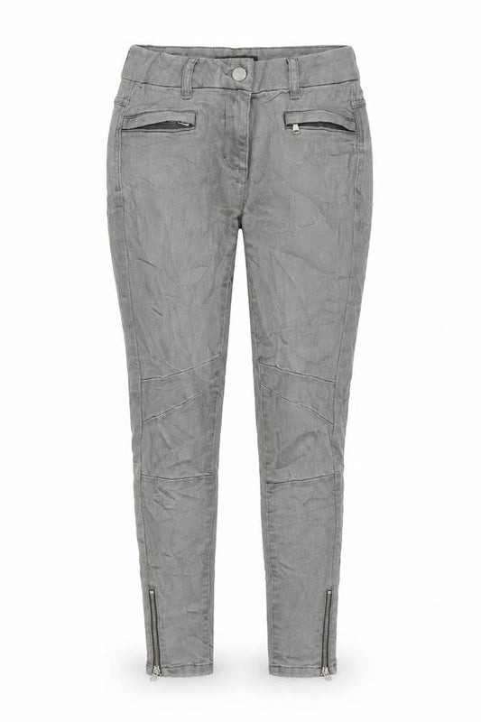 Marks & Spencer Womens Grey Cotton Skinny Jeans Size 8 L28 in Regular Zip