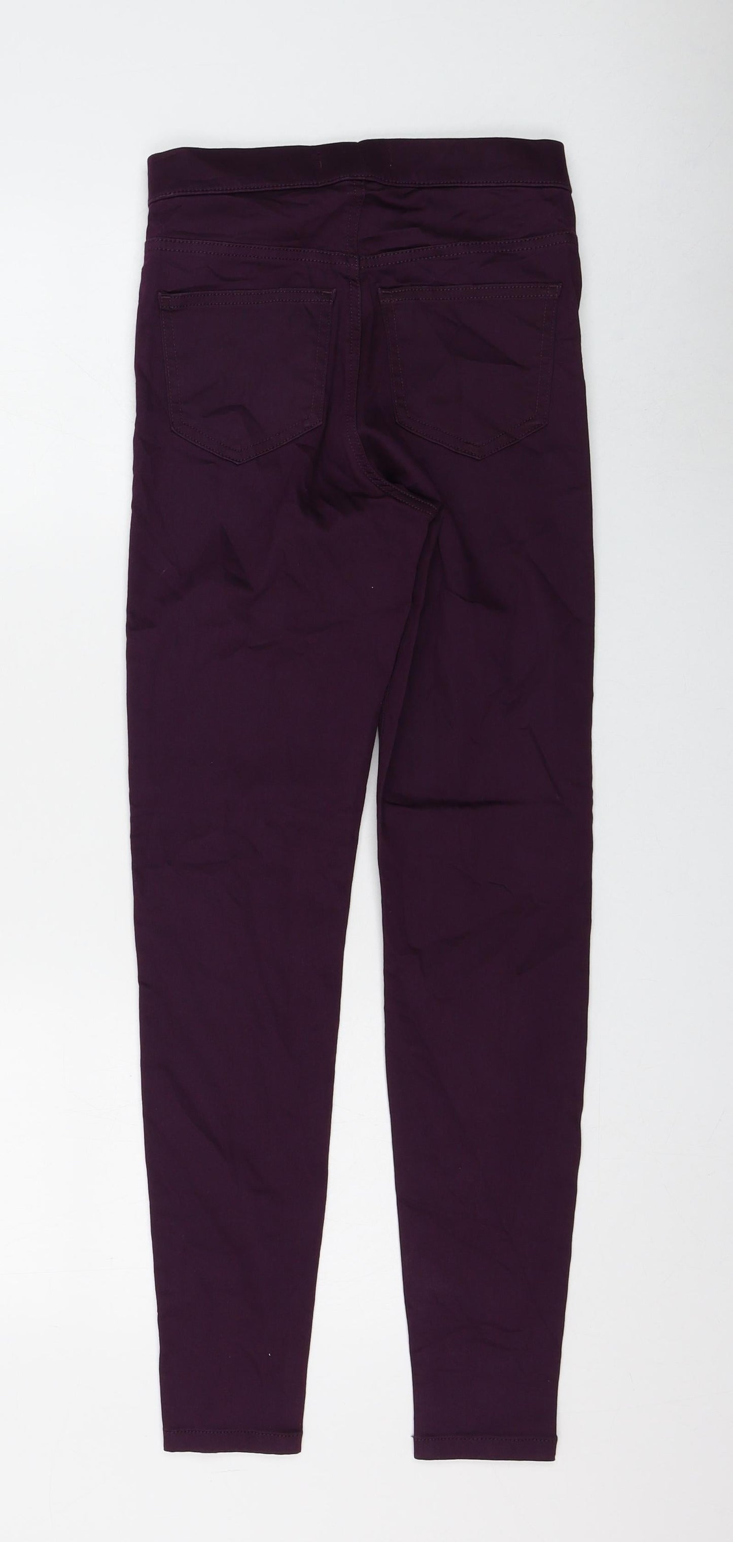 Marks and Spencer Womens Purple Cotton Jegging Jeans Size 6 L28 in Regular