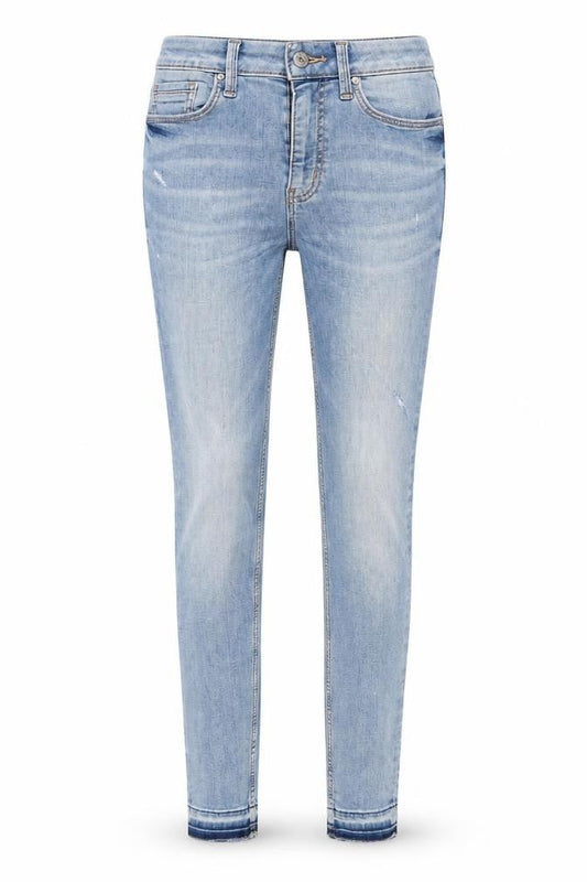 Marks & Spencer Womens Blue Cotton Skinny Jeans Size 8 L26 in Regular Zip